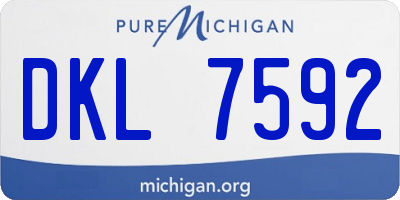 MI license plate DKL7592