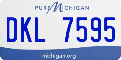 MI license plate DKL7595