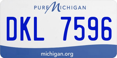 MI license plate DKL7596