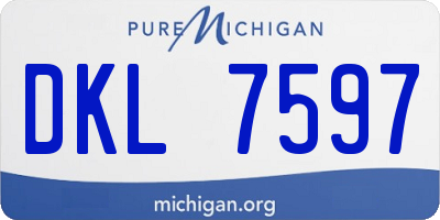 MI license plate DKL7597