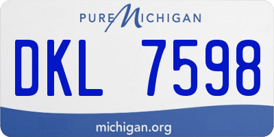 MI license plate DKL7598