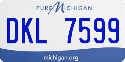 MI license plate DKL7599