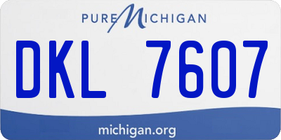 MI license plate DKL7607