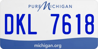 MI license plate DKL7618
