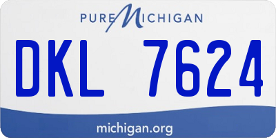 MI license plate DKL7624
