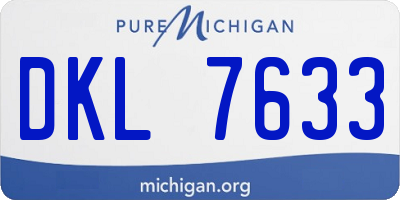 MI license plate DKL7633