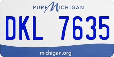 MI license plate DKL7635