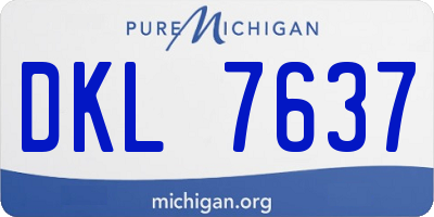 MI license plate DKL7637