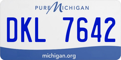 MI license plate DKL7642