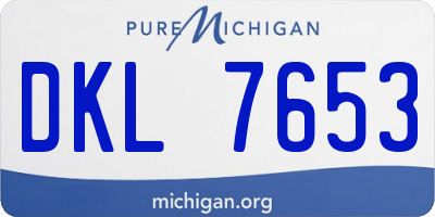MI license plate DKL7653