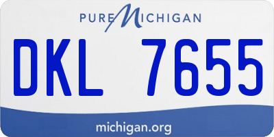 MI license plate DKL7655