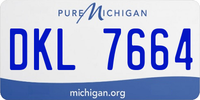 MI license plate DKL7664
