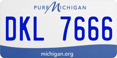MI license plate DKL7666