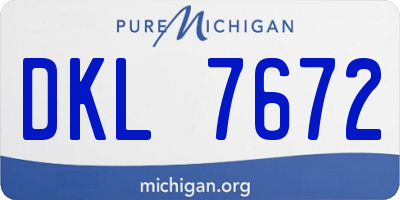 MI license plate DKL7672