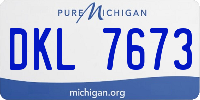 MI license plate DKL7673