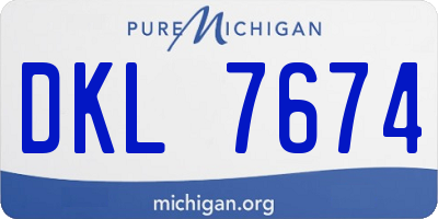 MI license plate DKL7674