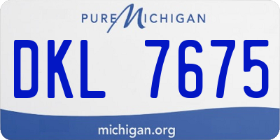 MI license plate DKL7675