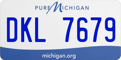 MI license plate DKL7679
