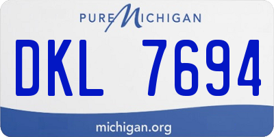 MI license plate DKL7694