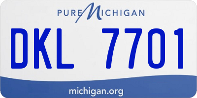 MI license plate DKL7701