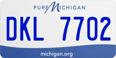 MI license plate DKL7702