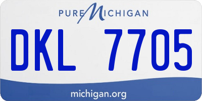 MI license plate DKL7705
