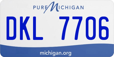 MI license plate DKL7706