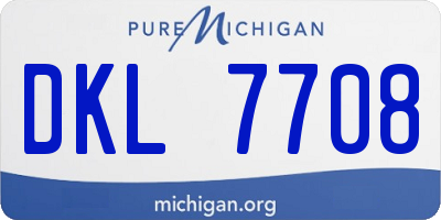 MI license plate DKL7708