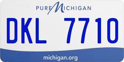 MI license plate DKL7710