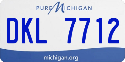 MI license plate DKL7712