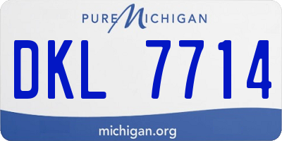 MI license plate DKL7714