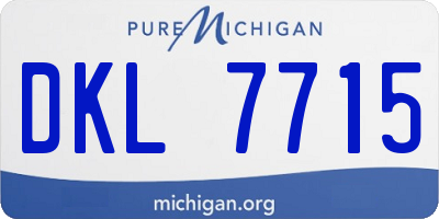 MI license plate DKL7715