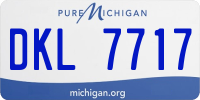 MI license plate DKL7717