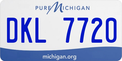 MI license plate DKL7720