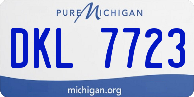 MI license plate DKL7723