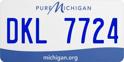 MI license plate DKL7724
