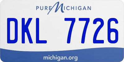 MI license plate DKL7726