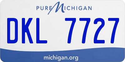 MI license plate DKL7727