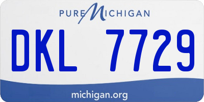 MI license plate DKL7729