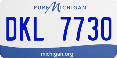 MI license plate DKL7730