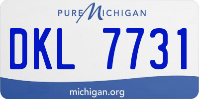MI license plate DKL7731