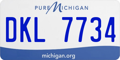 MI license plate DKL7734