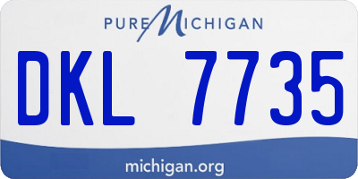 MI license plate DKL7735