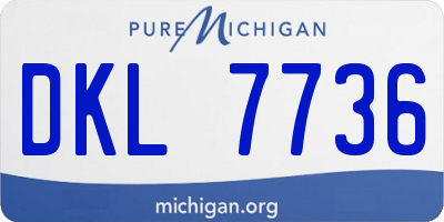 MI license plate DKL7736