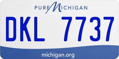 MI license plate DKL7737