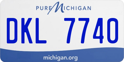 MI license plate DKL7740