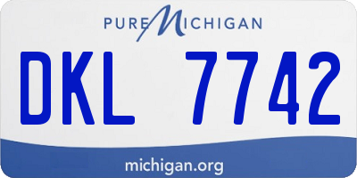 MI license plate DKL7742