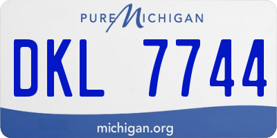 MI license plate DKL7744