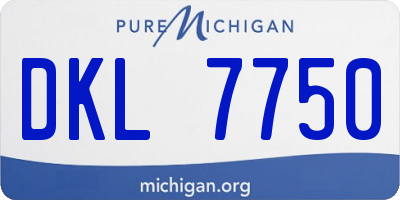 MI license plate DKL7750