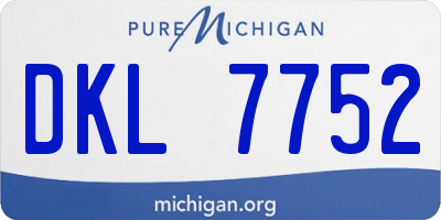 MI license plate DKL7752
